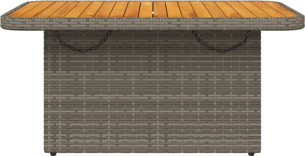 "im Sonderangebot"Esstisch/Outdoor Tisch - Gartentisch - moderne Design - Balkontisch - Grau 90x55x71 cm Poly Rattan und Akazienholz DEMöbel 9171937
