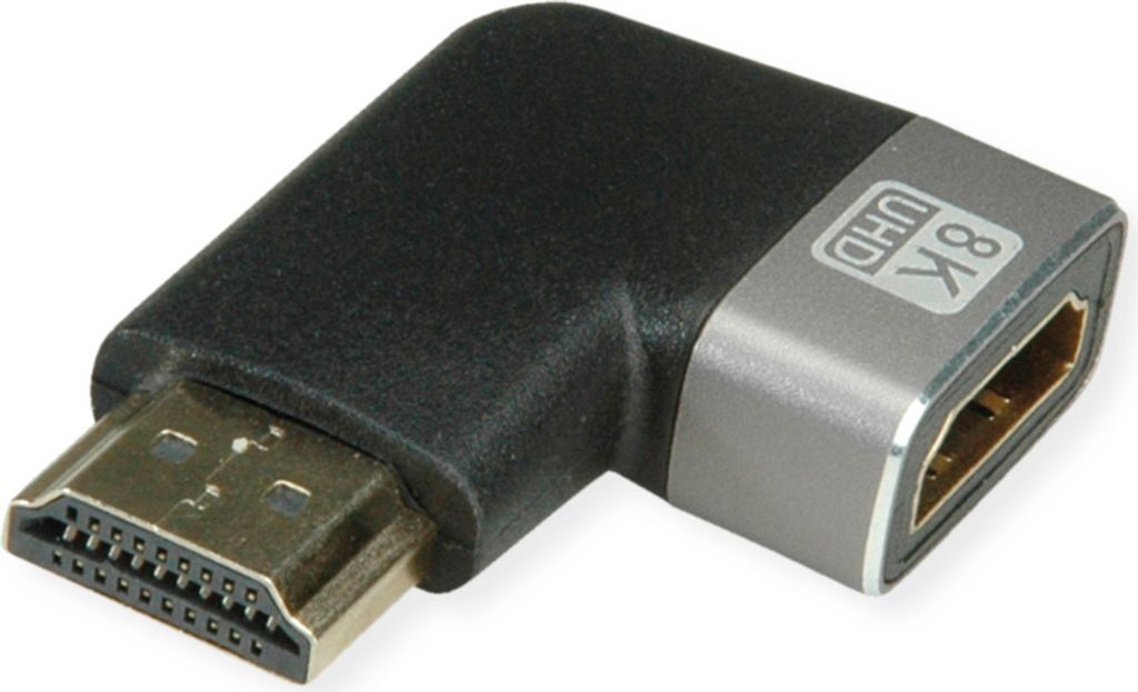 ROLINE 8K HDMI Adapter, HDMI ST/BU, 90° gewinkelt