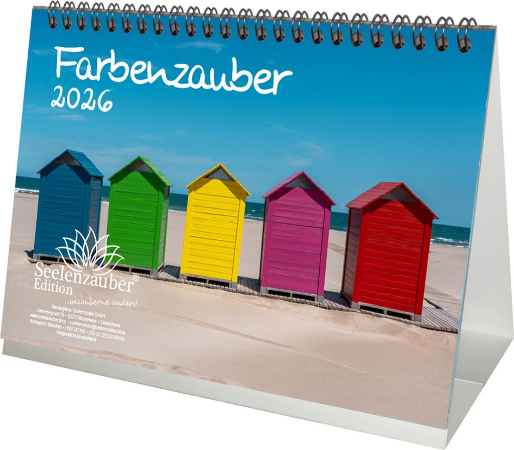 Farbenzauber DIN A5 Tischkalender für 2026 Farben Colours - Seelenzauber