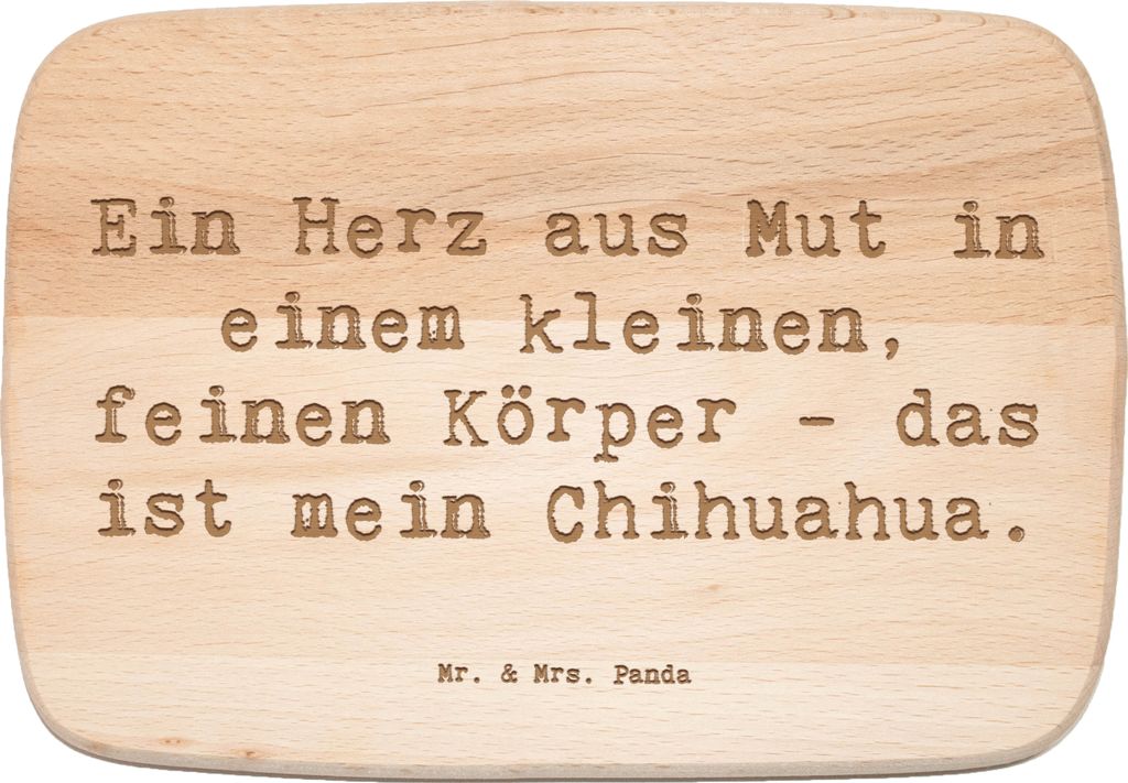 Mr. & Mrs. Panda Schneidebrett Holz Spruch Chihuahua Herz - Transparent - Geschenk, schneidbrett, Haustiere, mein, vesperbrett, Hunderassen Beschre...