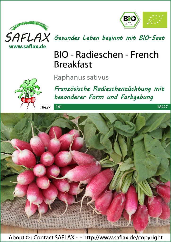 Artikelbild 1 von 'BIO Radieschen French Breakfast' aus der Kategorie Radieschensamen