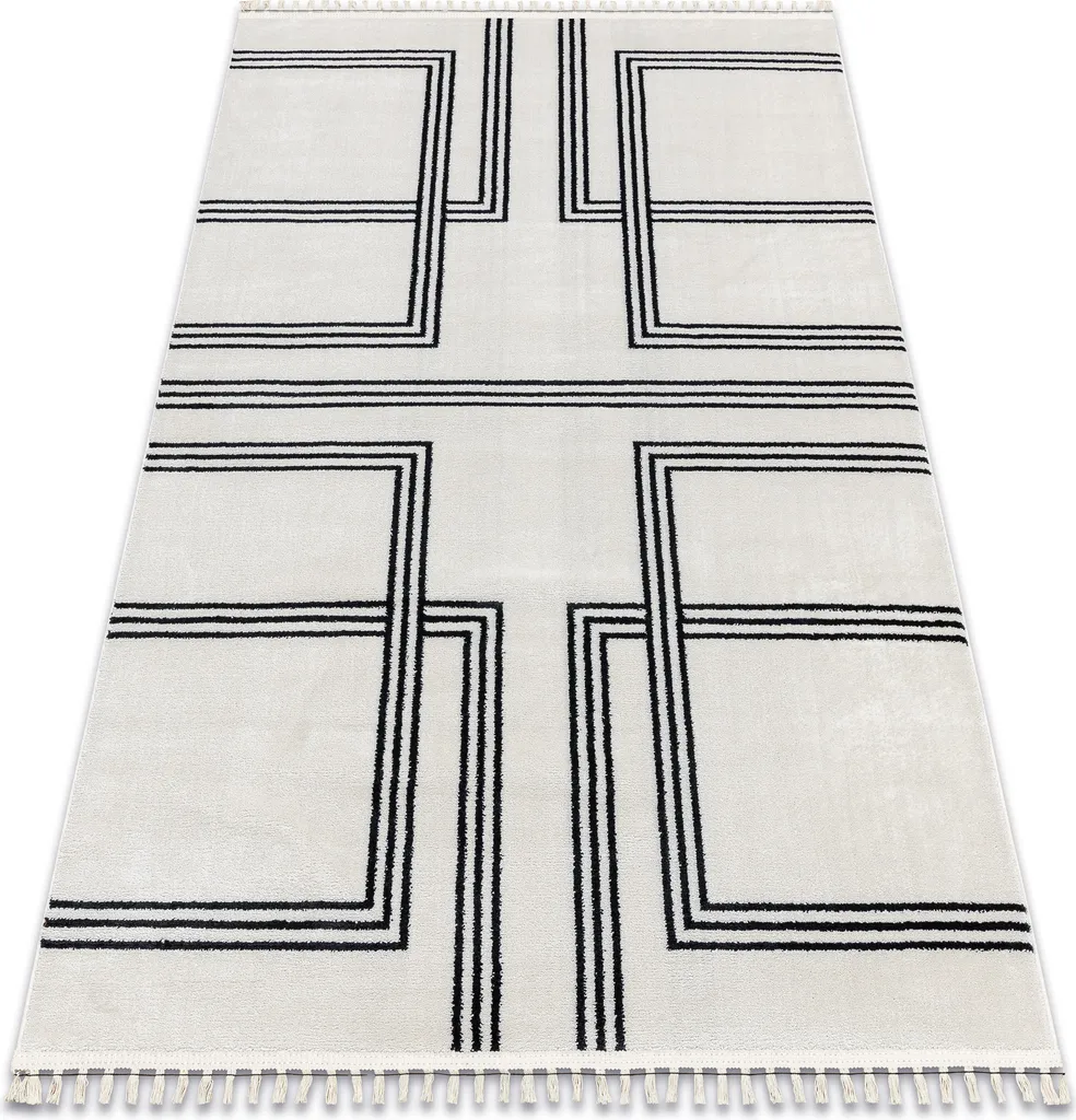 Tapis moderne 118x180 cm AMOUR crème : idéal pour décorer votre salon