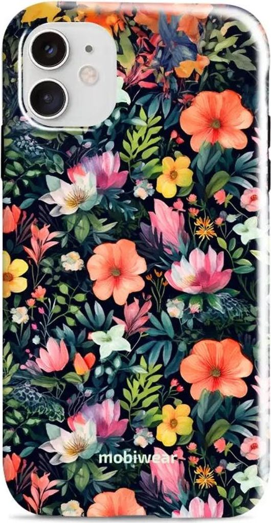 Handyhülle für iPhone 11, Mobiwear Elite Pro, Bunt-Blumig