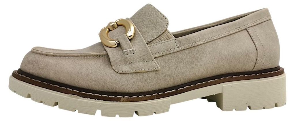 Jana : Chaussures basses, mocassins, couleur beige, pour le Image du produit 