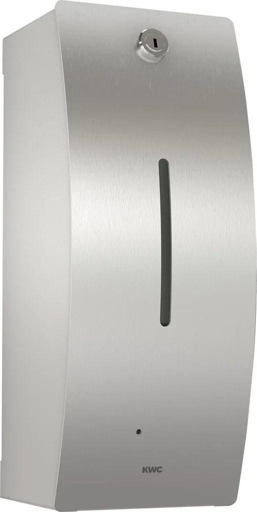 Distributeur savon KWC STRATOS sans contact en acier inoxydable à piles