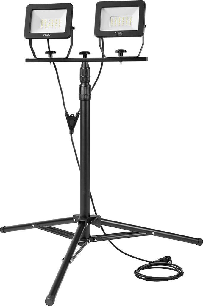 Werkstattleuchte auf Stativ 2x 50W LED 9000lm 1,8m NEO Produktbild 