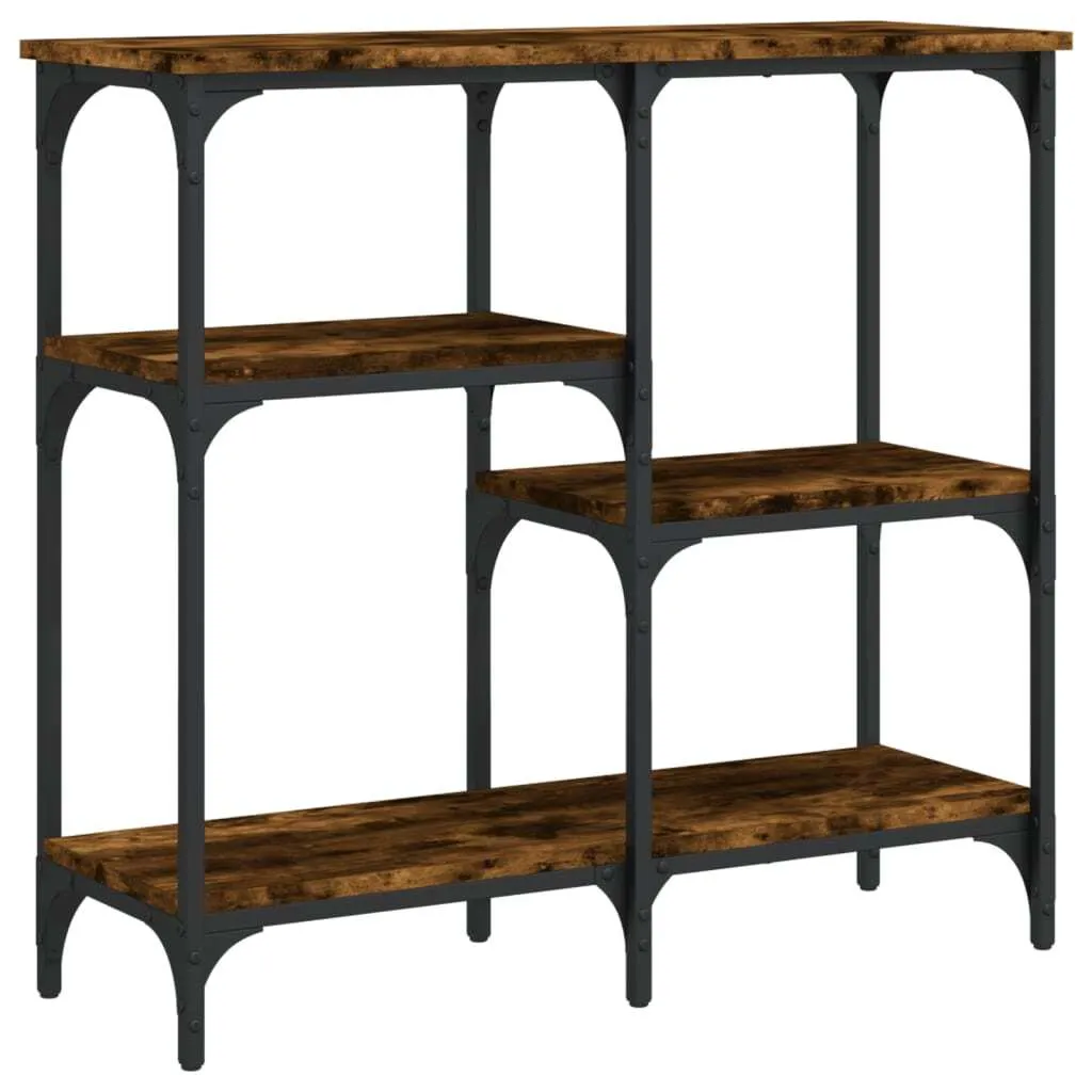 Tavolo consolle in rovere fumé 80x29x75 cm materiale a base di legno