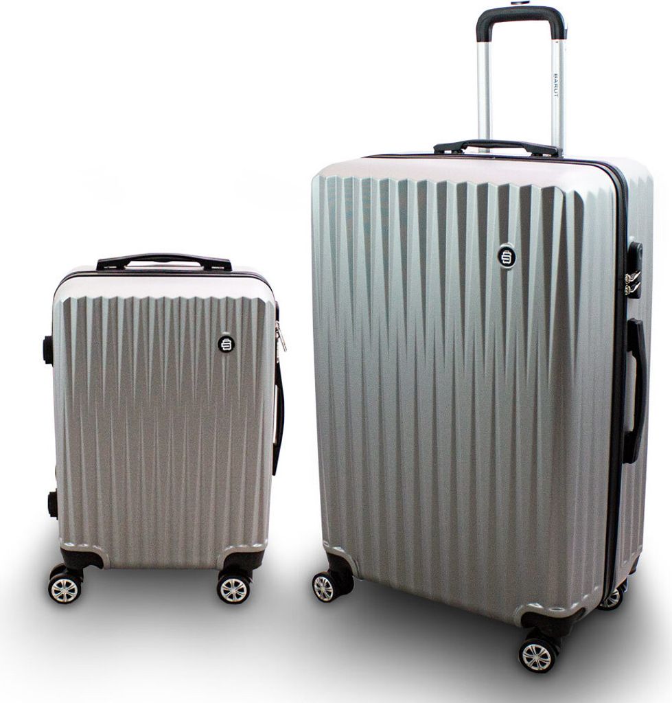 Barut Reisekofferset General 2-teilig M + XL Silber MS-17296
