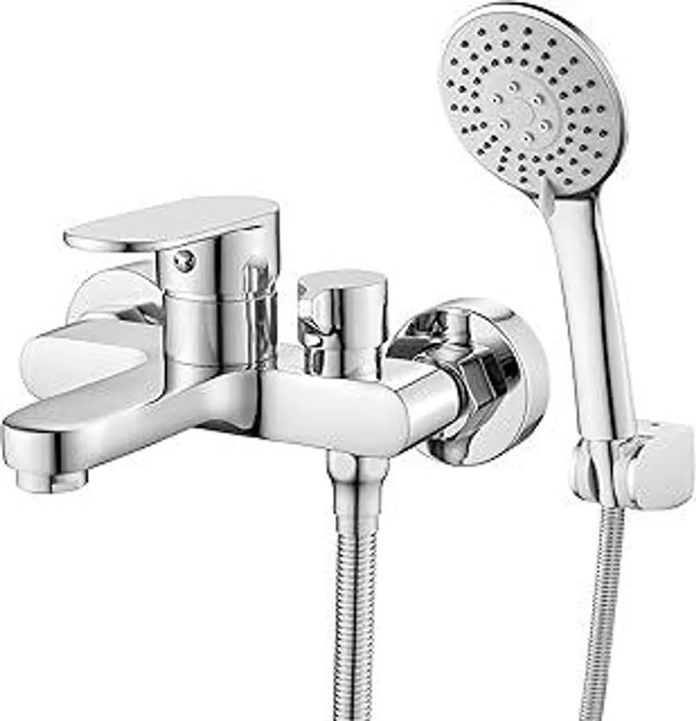 Rubinetto Vasca Doccia a Parete in Ottone - Set Miscelatore 3 Getti