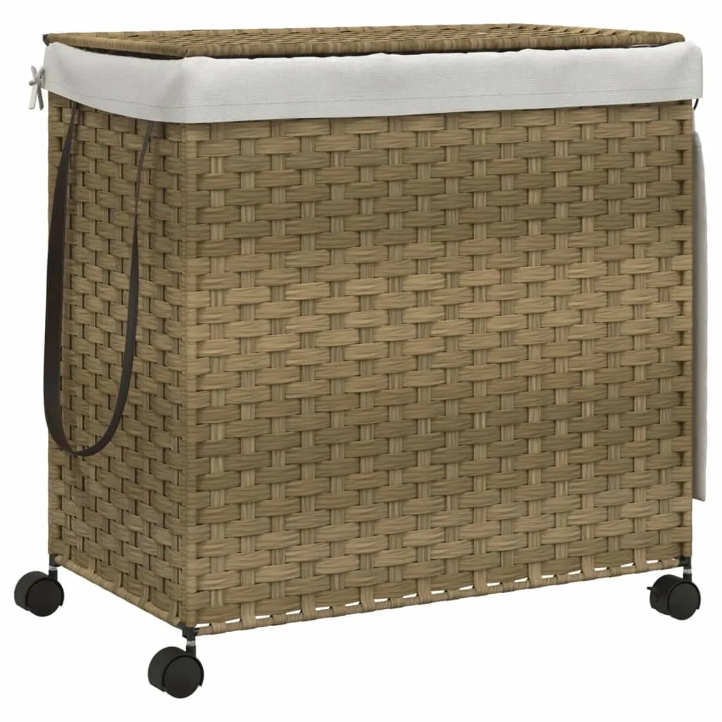 Cesto Portabiancheria vidaXL Intrecciato a Mano 60x35x60,5 Rattan