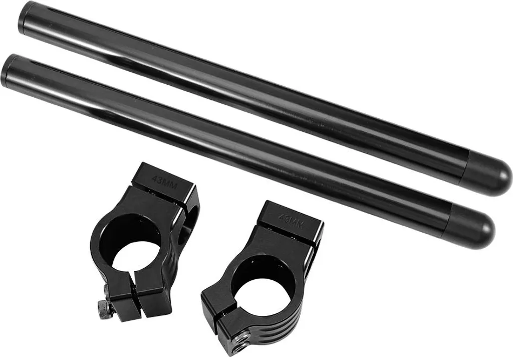 Guidon Bracelet 43mm Noir pour Améliorer la Position de Conduite Sportive