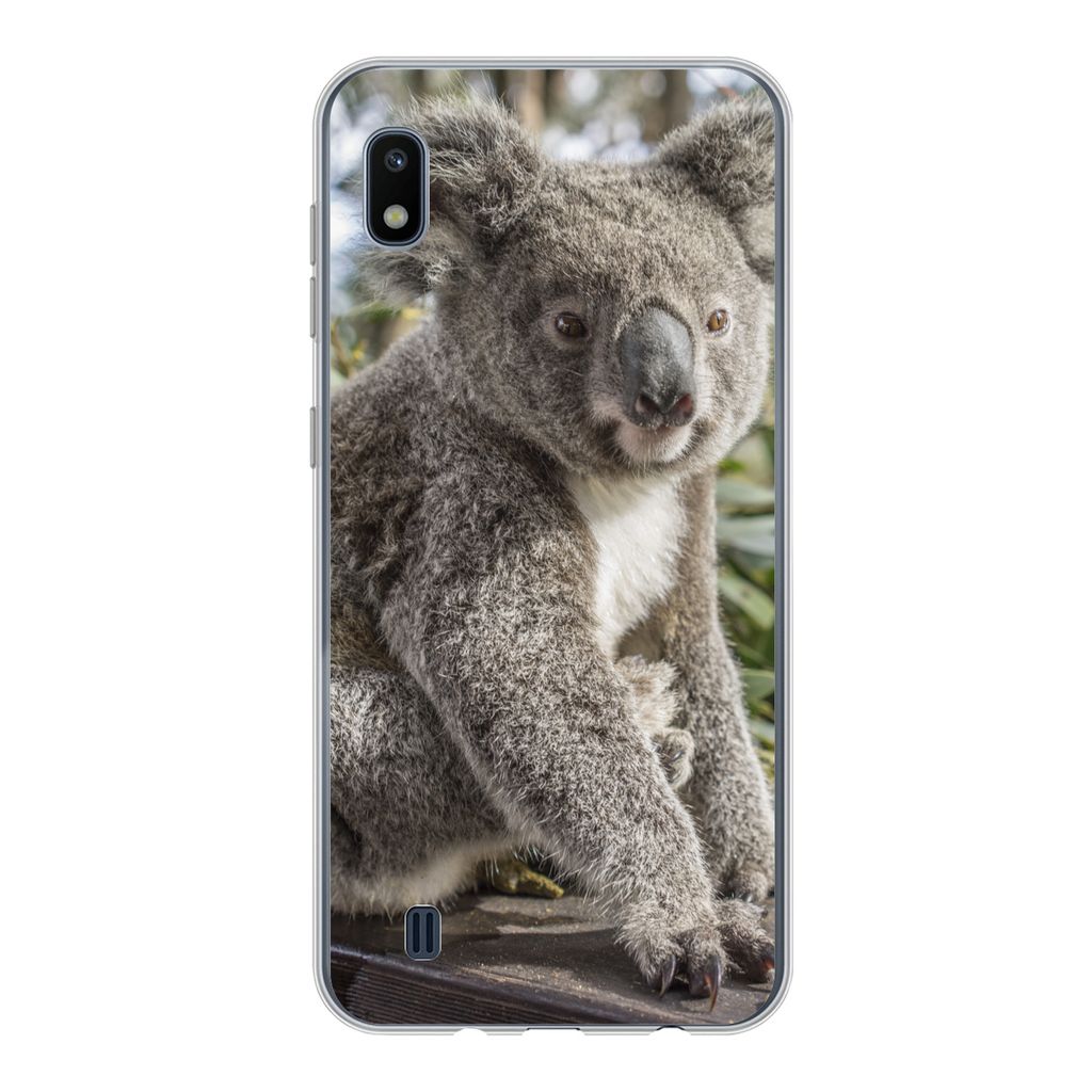 MuchoWow Handyhülle Schutzhülle Hülle für Samsung Galaxy A10 Koala - Regal - Pflanzen - Kinder - Jungen - Mädchen Silikon Softcase Handy Hü...
