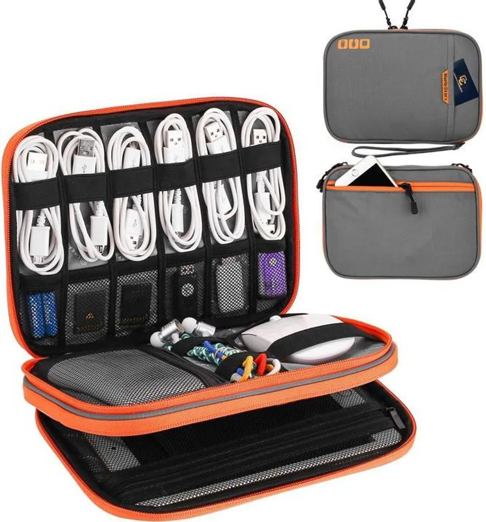 Borsa Organizer Cavi Viaggio 2 Strati: Ordine Professionale per Tech