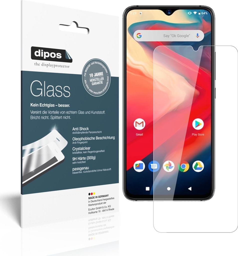 2x Schutzfolie für Umidigi S3 Pro - Anti-Shock 9H Folie dipos Glass Kunststoffglas