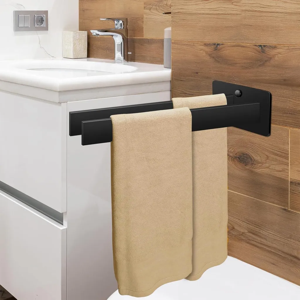 Porte-serviettes inox sans percer - Fini les trous dans le carrelage
