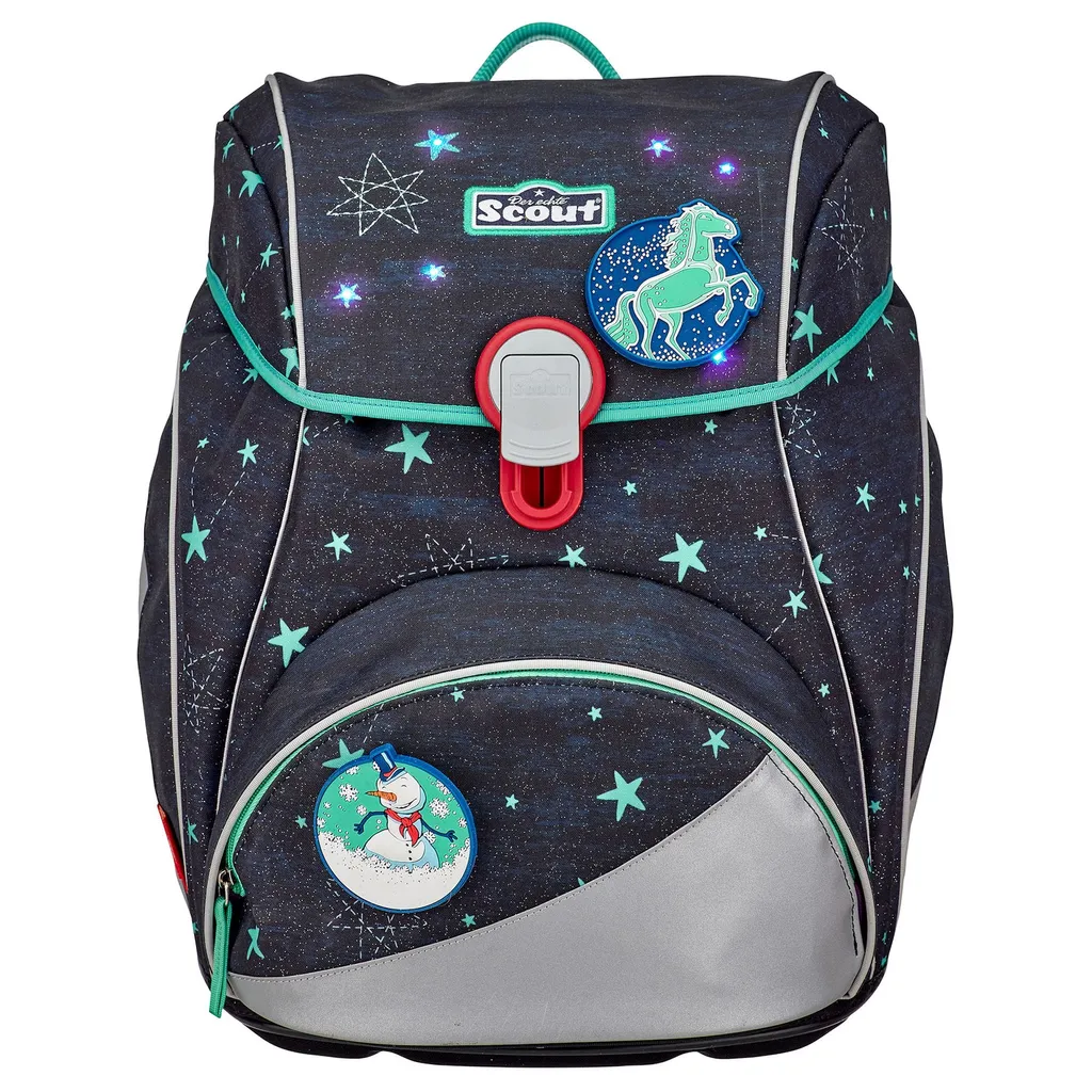 Fini le Mal de Dos avec le Cartable LED Scout Alpha Bleu Marine Set 4 p.
