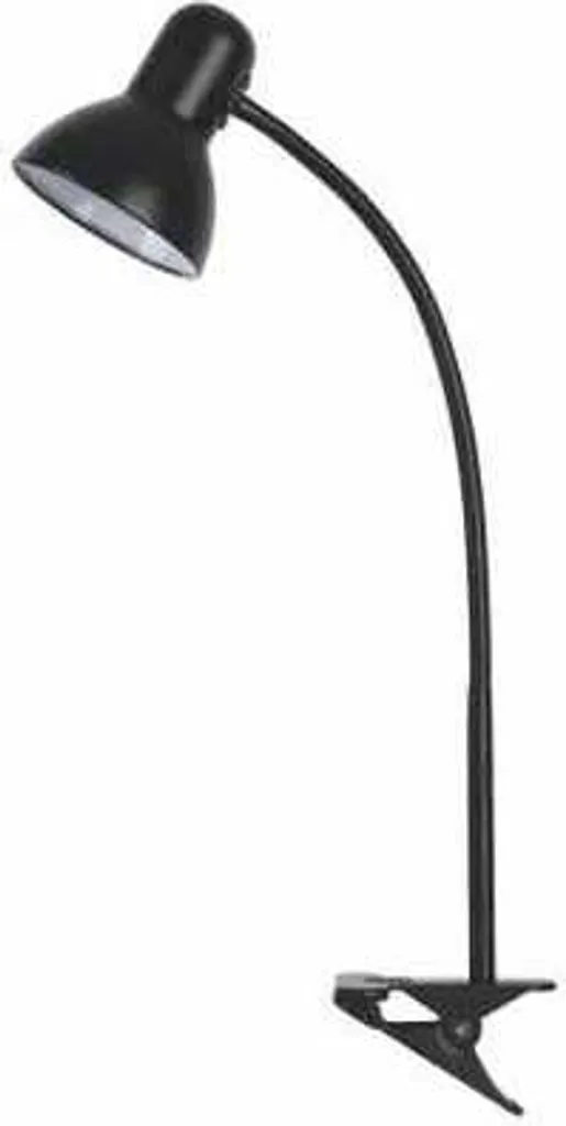 Lampe Flexible E27 Nika Noire avec Clip de Fixation - Design Orientable