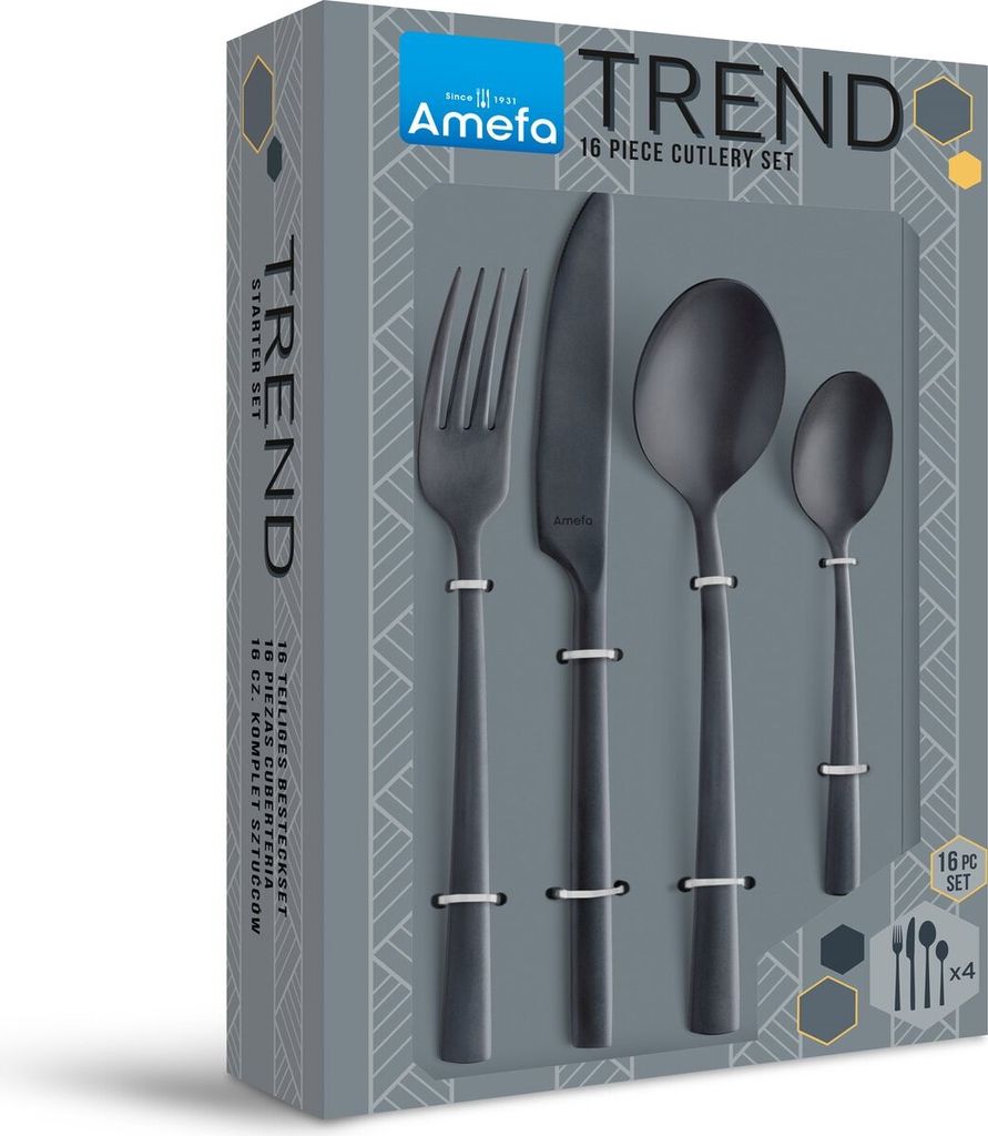 Amefa Vintage Bestekset 16-delig Zwart Immagine del prodotto 