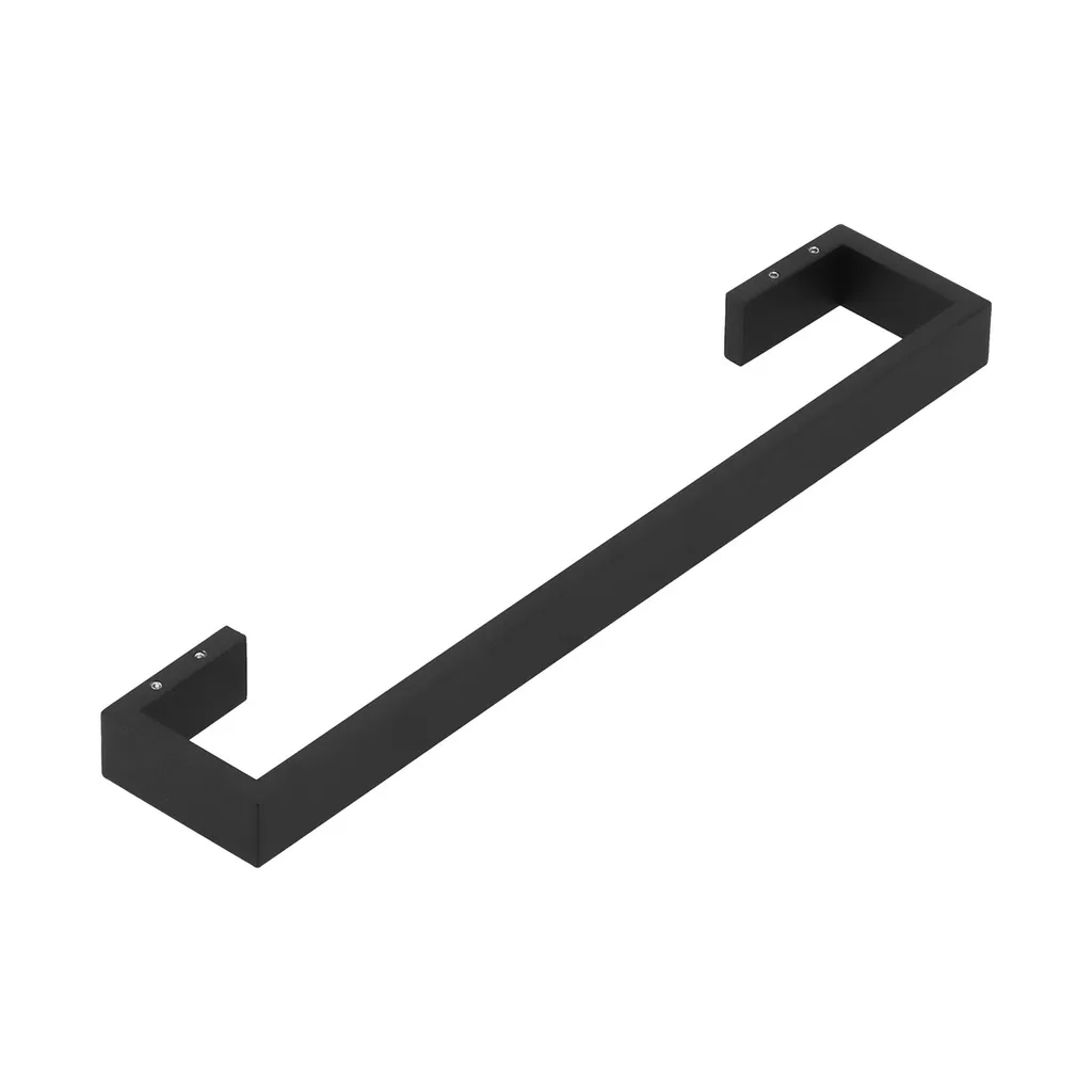 Porta asciugamani supporto da bagno con 2 barre adesivo a muro acciaio nero | Leroy Merlin