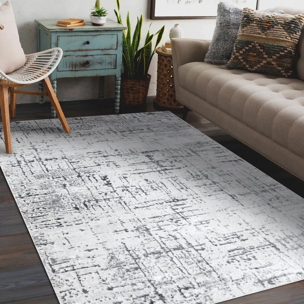 Tapis de Salon Structural à Deux Niveaux de Molleton 80x150 cm - 5