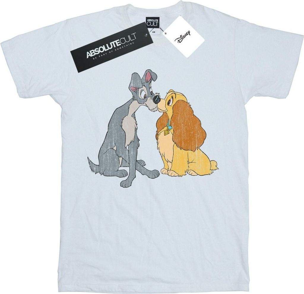 Disney - "Lady And The Tramp" T-Shirt für Damen BI17959 (L) (Weiß)