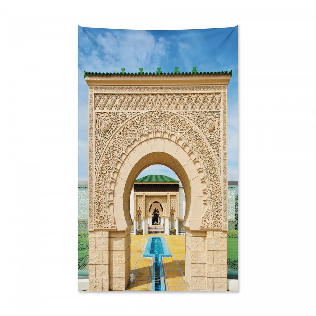 Abakuhaus Bunt Wandteppich und Tagesdecke, Marokkanischer afrikanischer Stil aus Weiches Mikrofaser Stoff Kein Verblassen Klare Farben Waschbar, 14...