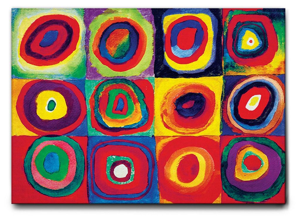 Giallobus - Studium der Farbe - Vassily Kandinsky - 100L x 70B cm - Bild - Leinwand mit Standardrahmen