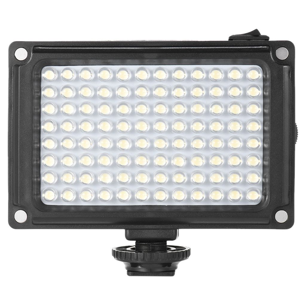 Tragbare Mini-On-Kamera LED-Video-Fill-in Light Panel 5400K / 3200K CRI85 + mit White & Orangefilter fuer Canon Nikon Sony DSLR-Kamera-Camcorder