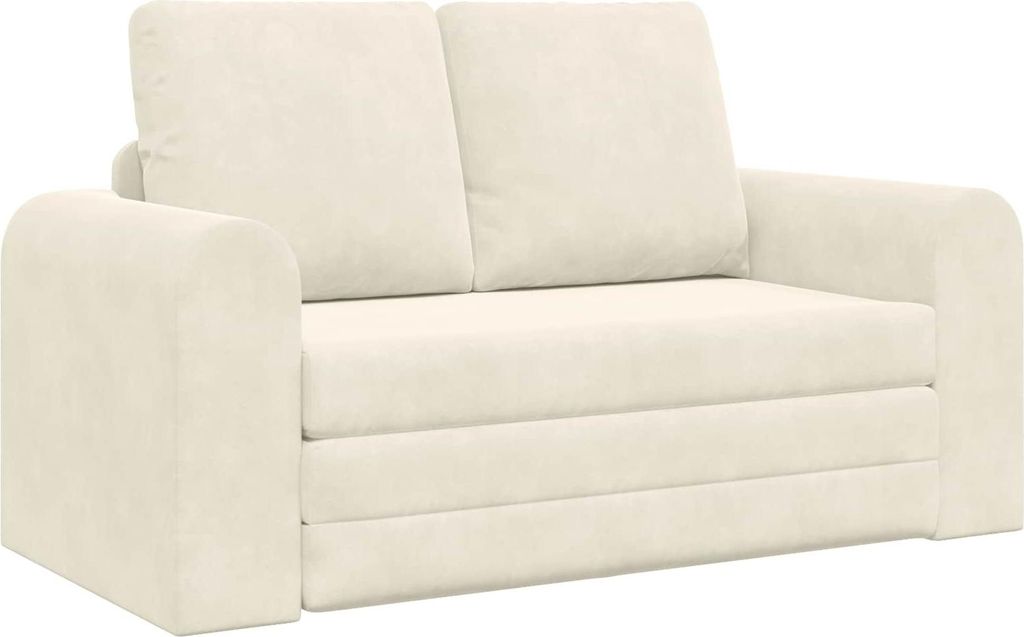 vidaXL Schlafsofa Creme 148 x 71 x 83 cm Samt Produktbild 