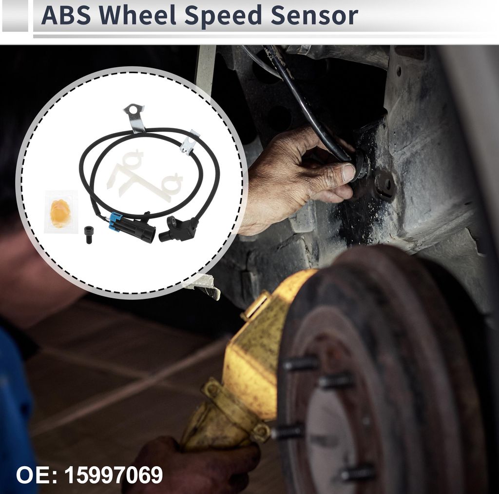 Front Left ABS Raddrehzahlsensor für Chevrolet Astro 1994-2004, für Cadillac Escalade 1999-2000 ABS Sensor Nr. 15997069 1 Stück