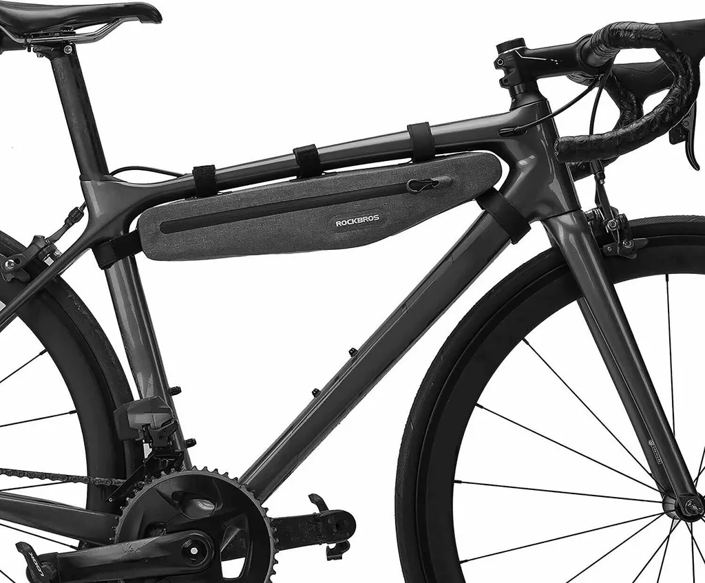 Sacoche de Cadre Vélo 1,5L 100% Étanche avec Fixation Stable et Robuste