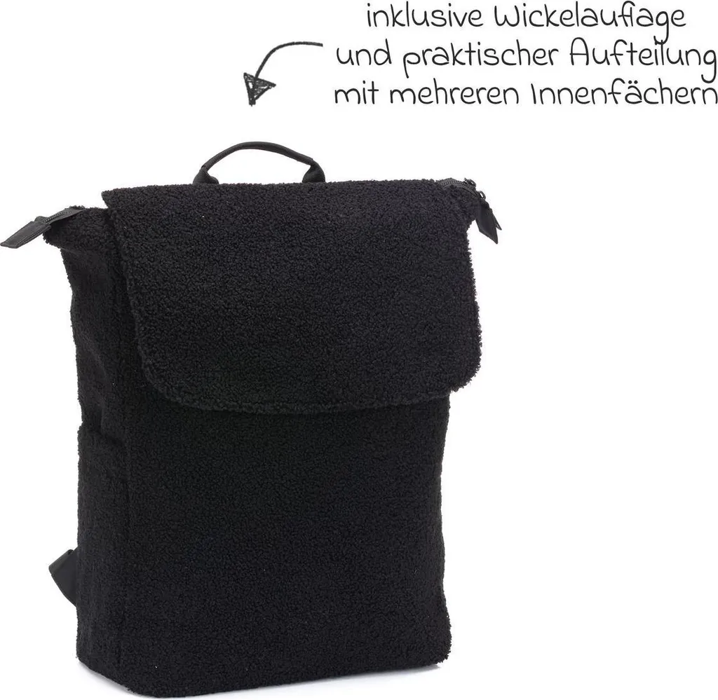 Sac à dos à langer Teddy Fillikid avec tapis de change et poches XXL