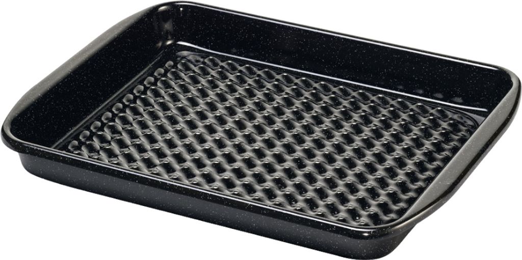 RIESS 0399-022 Grilltasse eckig 32 x 42 cm, Schwarzemaille Produktbild 