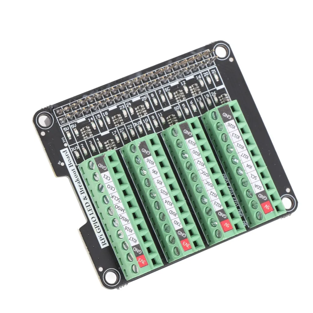 Module Bornier Rail DIN pour Raspberry Pi avec Bornes à Vis 3A Fiables