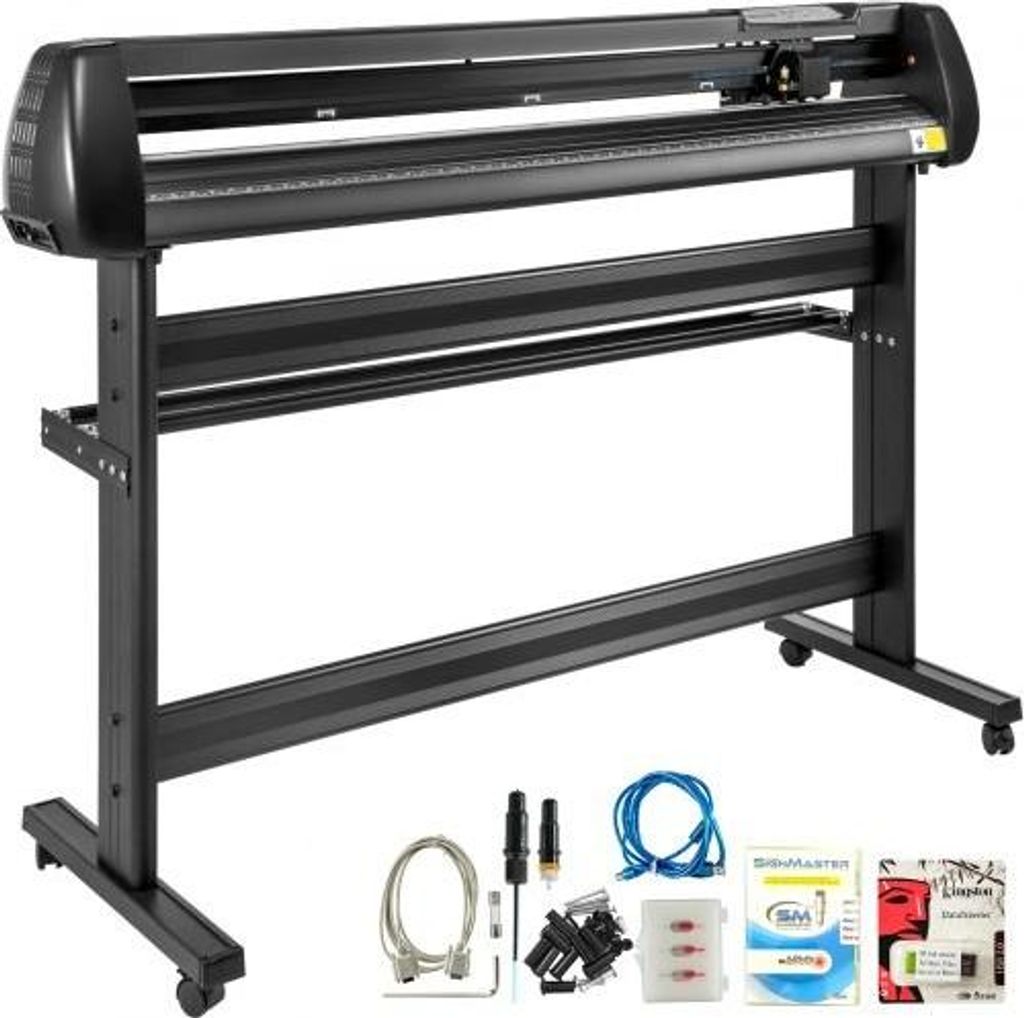 VEVOR 53" Vinyl-Schneidemaschine, einfacher Vinyl-Plotter-Schneideplotter mit Ständer, Plotter, einstellbare Kraft, Geschwindigkeit, Schilderherst...