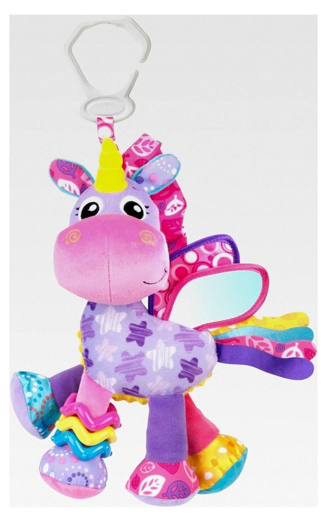 Aktivitätsfreund Stern Einhorn – Einhorn Aktivität für Neugeborene ab 0 Monaten mit Clip, lebendigen Texturen und Farben