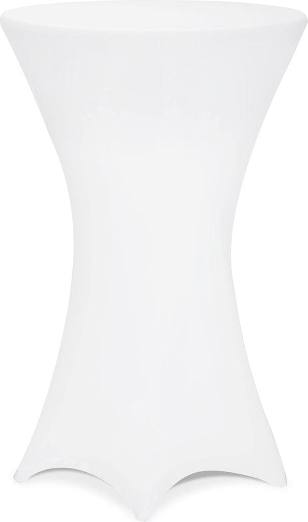 Weiße Cocktailtischdecke, 70 cm, knitterarm
