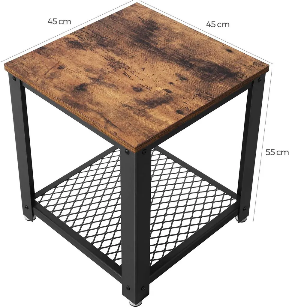 Table d'Appoint Stable et Robuste, Montage Facile, Design Industriel - 7