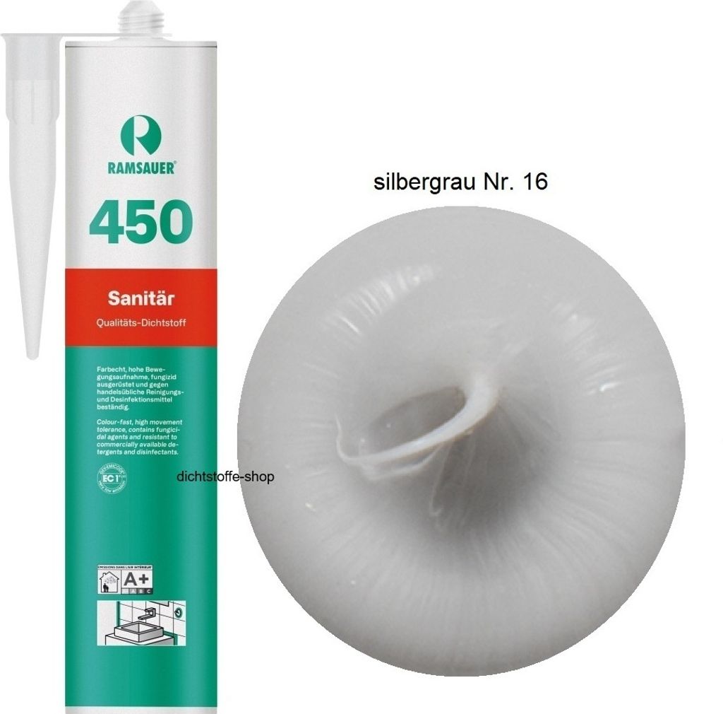 Ramsauer 450 Sanitär 1K Silikon Dichtstoff 310ml Kartusche Produktbild 