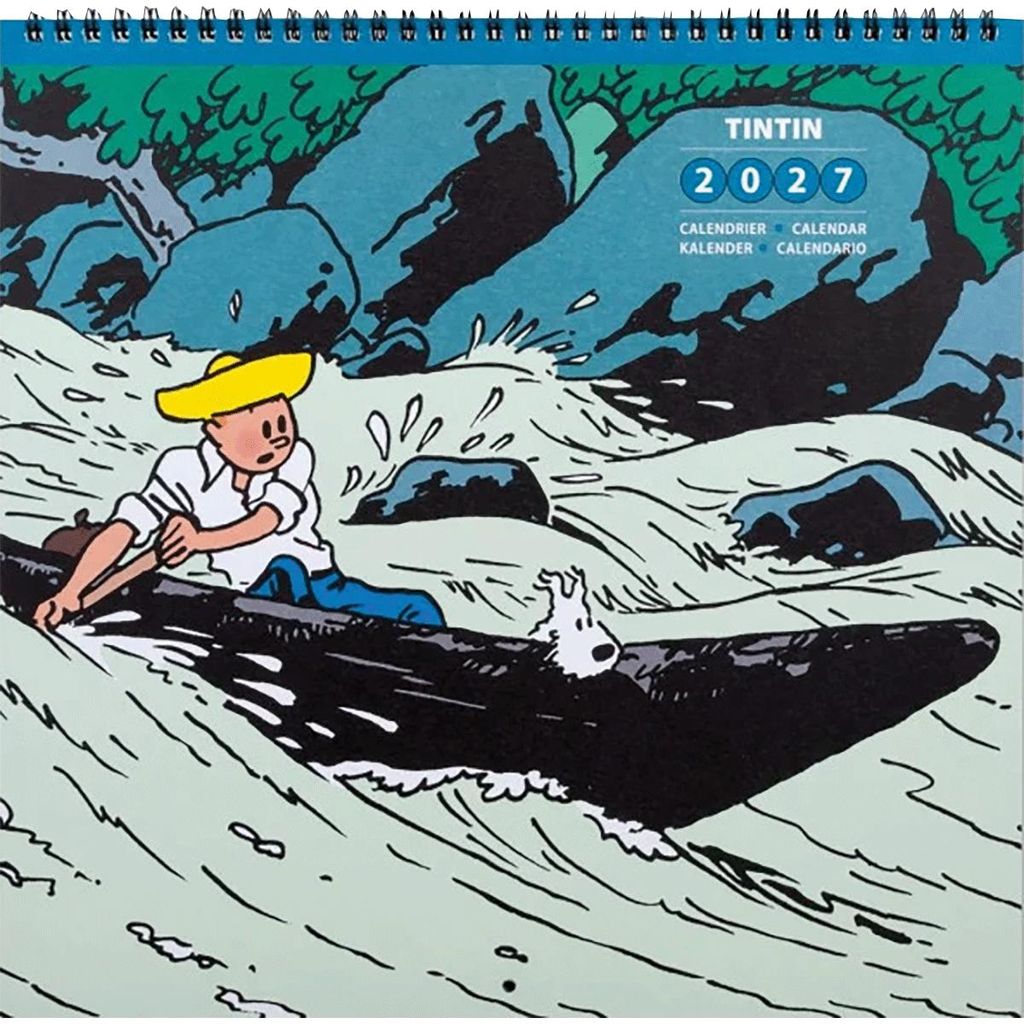 Tim en Struppi kalender 2027. Productafbeelding 