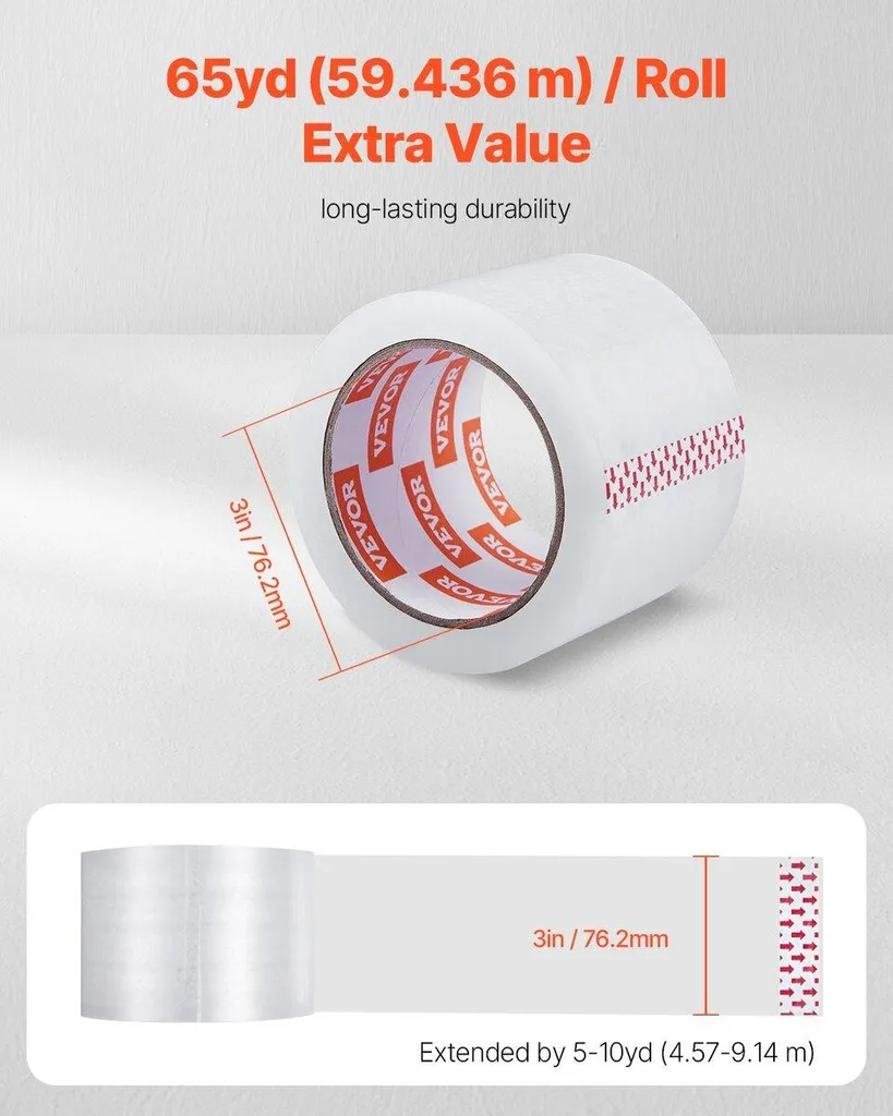 Nastro Da Imballaggio Resistente, 36 Rotoli, 2,7 Mil, 4,8 Cm X 60 M Per Rotolo, Adesivo Acrilico BOPP, Per Traslochi E Spedizioni