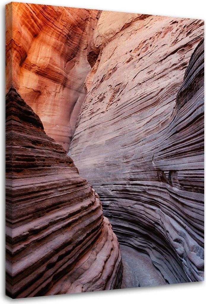 Leinwandbild rote felsen antelope canyon 70x100 cm Feeby beige wandbild bereit zum aufhängen