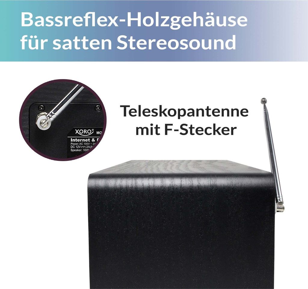 XORO DAB 700 IR - System audio - 2 x 10 Watt Zdjęcie produktu 10