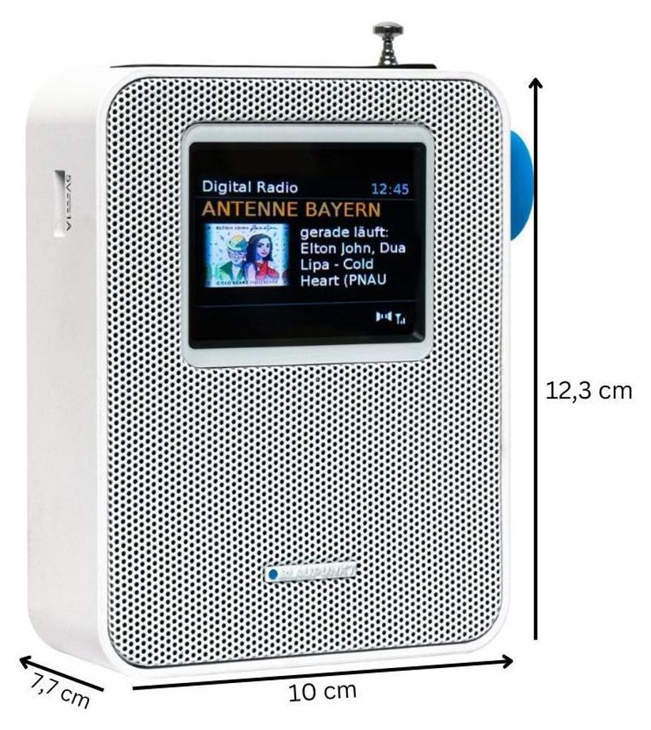 Blaupunkt Steckdosenradio mit Bluetooth und DAB+, Weiß, Farbdisplay