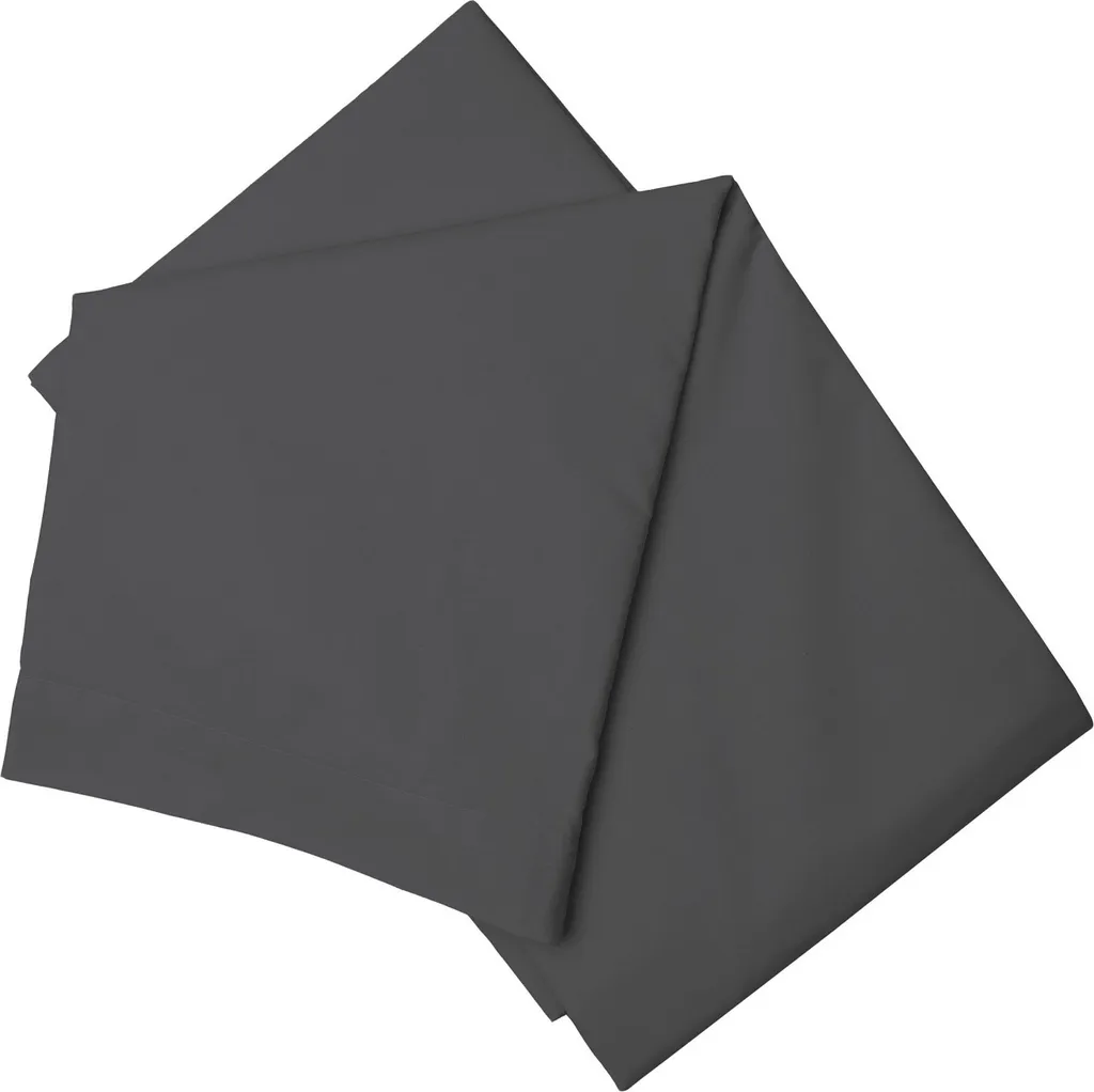 Drap Plat en Coton Peigné Belledorm BM302 Anthracite - Douceur Durable