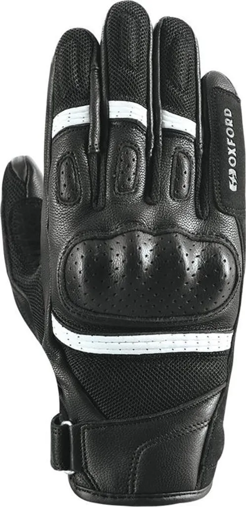 Gants moto Oxford RP-6S avec coque de protection, cuir souple bicolore