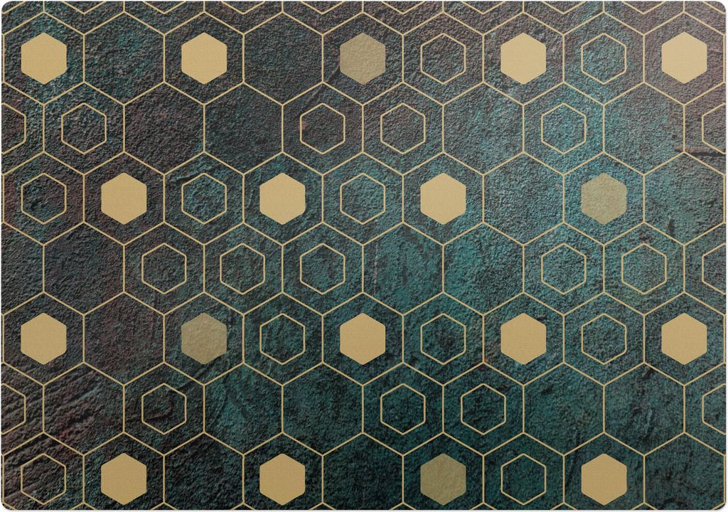 Geometrisches Muster – Bodenschutzmatte – Rutschfest – Schutzmatte für Büro – Vinylmatte – Stuhlunterlage –100 x 70 cm