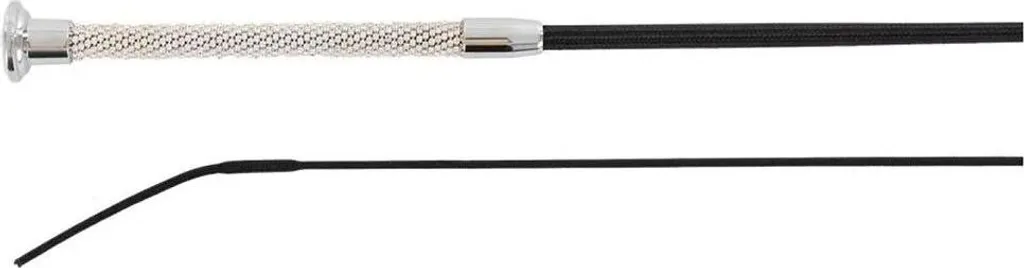 Cravache de dressage Glitter Stone Argent 90 cm avec poignée à strass