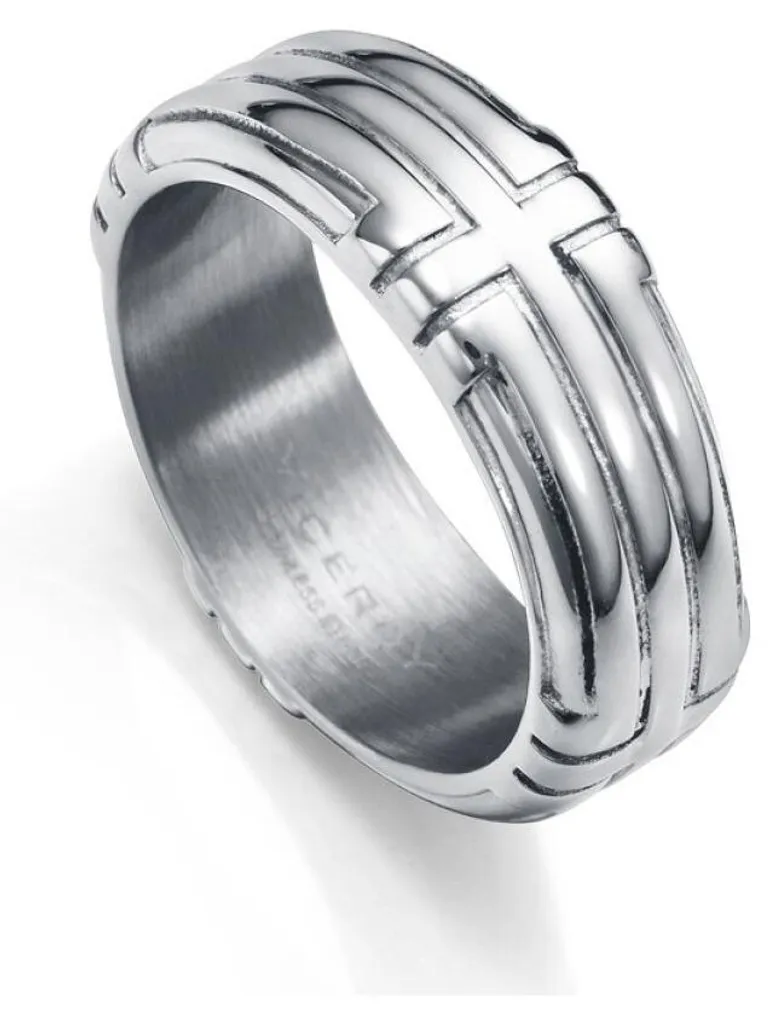Bague homme anti-allergie en acier - Bijou durable Beat taille 64 mm