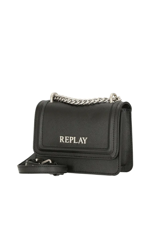 Replay Crossbody Bag Black/Gold - Borsa Donna Compatta e Funzionale - 5